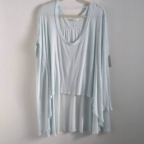 NWT We The Free Bleached Blue TT Special Tee Shirt Tunic L - Picture 4 of 16